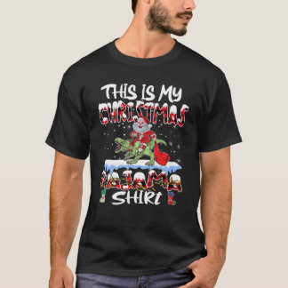 Camiseta Este É O Meu Papai noel De Natal Do Pajama Andando