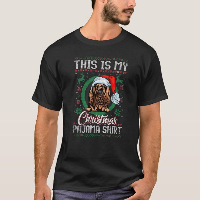 Camiseta Este É O Meu Papai noel De Natal Do Pajama Bernese (Frente)
