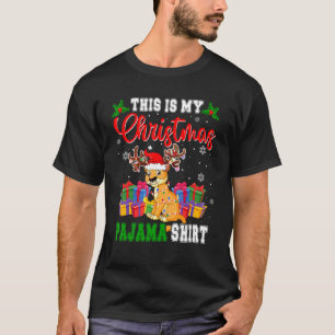 Camiseta Este É O Meu Papai noel De Natal Do Pajama Reindee