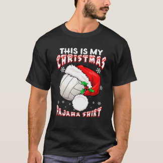 Camiseta Este É O Meu Papai noel De Voleibol De Natal