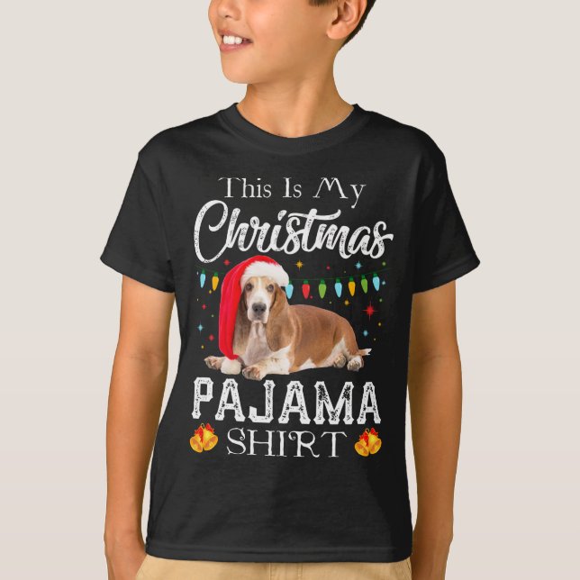 Camiseta Este é o meu Papais noeis de Natal do Pajama Basse (Frente)