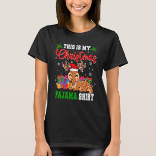 Camiseta Este É O Meu Papais noeis De Natal Do Pajama Reind