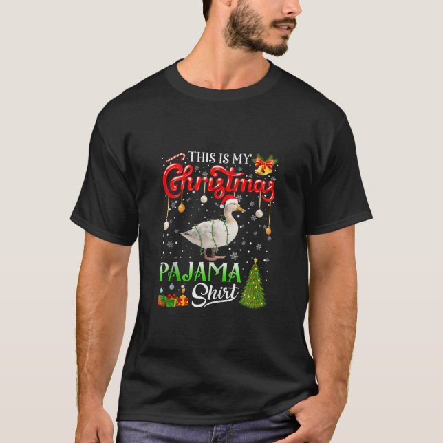 Camiseta Este É O Meu Pato De Natal Duck Ugly Sweater Anim (Frente)
