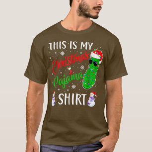Camiseta Este É O Meu Pickle De Natal Papais noeis Do Pajam