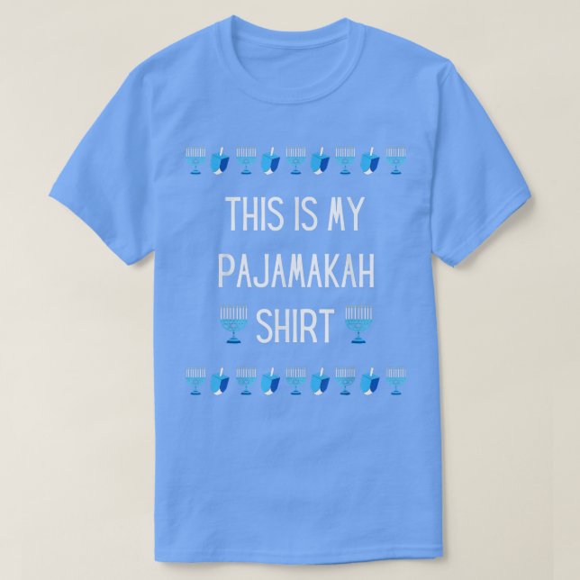 Camiseta Este É O Meu Pijakah Hanukkah Pajamas (Frente do Design)