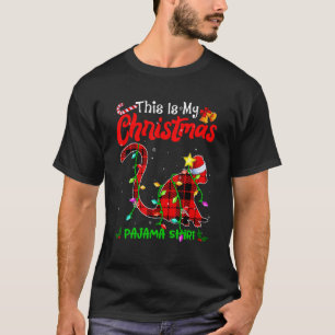 Camiseta Este É O Meu Pijama De Macaco De Natal Xadrez Buf