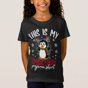 Camiseta Este É O Meu Pinguim De Natal Bonito Para O Pajama