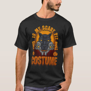 Camiseta Este é o meu pit bull de fantasia assustador touro