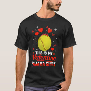 Camiseta Este É O Meu Pjama De Cabeça De Namorados Softball
