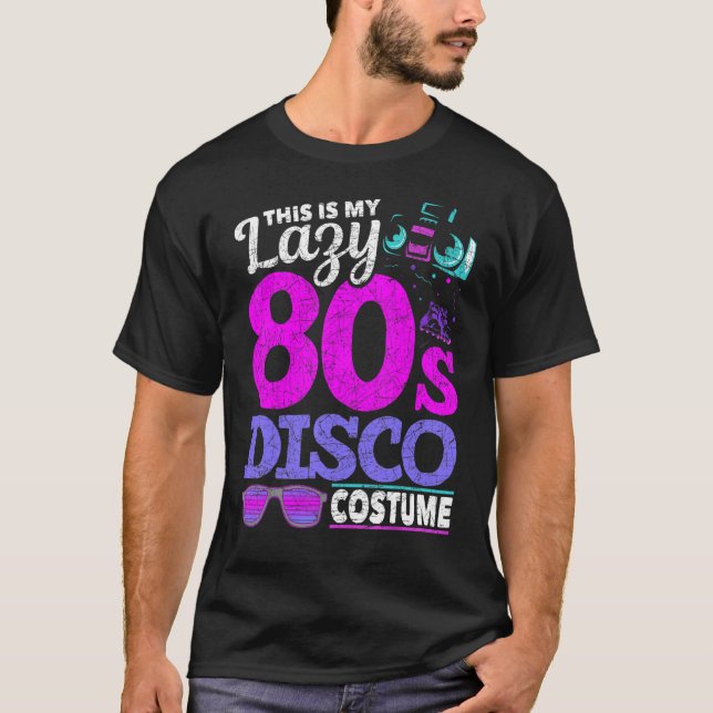 Camiseta Este é o meu Preguiçoso festival de música Disco d (Frente)