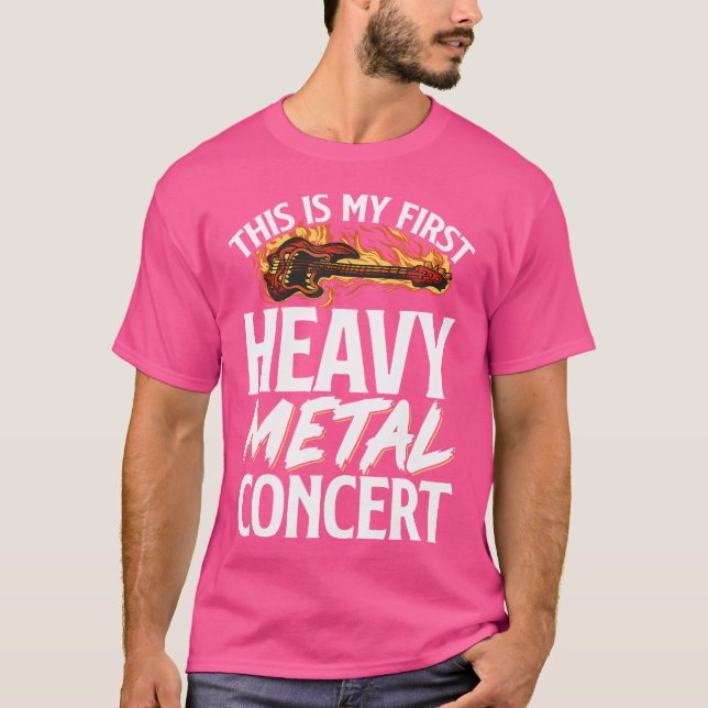 Camiseta Este É O Meu Primeiro concerto De Metal Pesado (Frente)