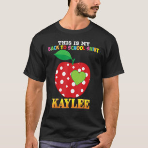 Camiseta Este É o Meu Retorno às Aulas Kaylee Garota Amor P