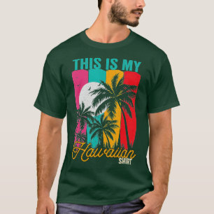 Camiseta Este É O Meu Retro Havaiano Palms Vintage Aloha Ha