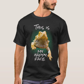 Camiseta Este É O Meu Rosto Feliz Dragão Engraçado