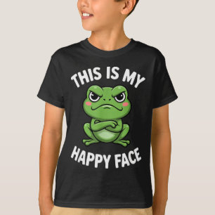 Camiseta Este É o Meu Rosto Feliz Humor Sapo Bravo Engraçad