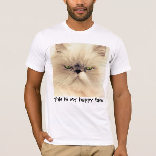 Camiseta Este é o meu rosto feliz, T-shirts Engraçadas