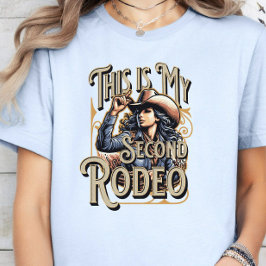 Camiseta Este é o meu Segundo Rodeio, Blue Cowgirl, Chefe R