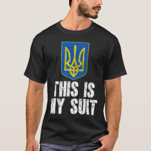 Camiseta Este é o meu terno Apoie a Ucrânia Tridente Ucrani