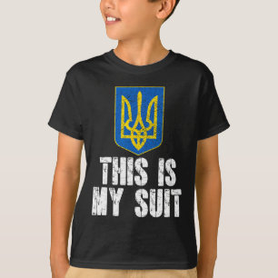 Camiseta Este é o meu terno Apoie a Ucrânia Tridente Ucrani