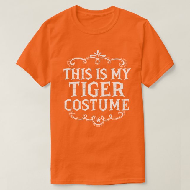 Camiseta Este É O Meu Tigre Costume Engraçado Halloween (Frente do Design)