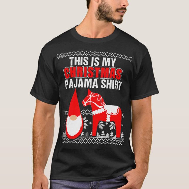Camiseta Este É O Meu Tomt De Gnomo Do Cavalo Do Pajama Dal (Frente)