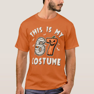 Camiseta Este é o meu traje de Halloween 67 Número 6 7 Meme