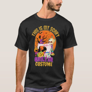 Camiseta Este é o meu traje de quilt assustador de Hallowee