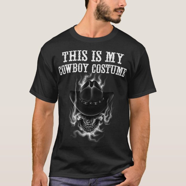 Camiseta Este É O Meu Vaqueiro Costume Skull Cowboy Hat (Frente)