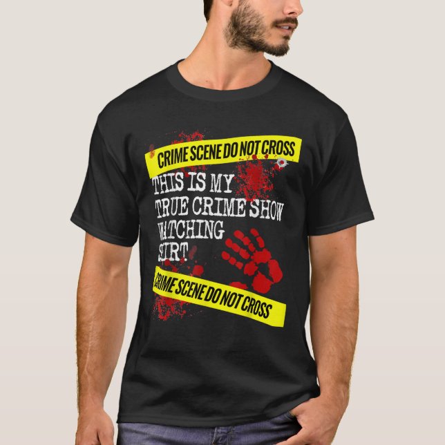 Camiseta Este é o meu verdadeiro programa de crimes assisti (Frente)