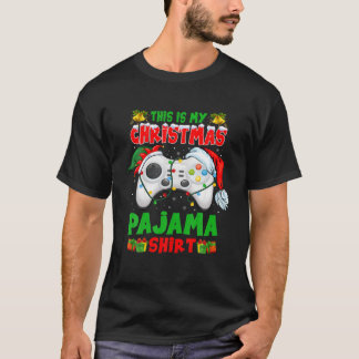 Camiseta Este É O Meu Vídeo De Jogador Do Pajama Santa Hat