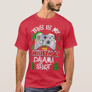 Camiseta Este é o meu vídeo de jogos do Pajama Santa Hat 