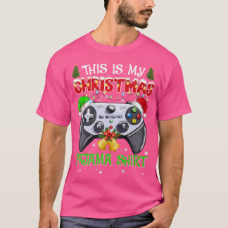 Camiseta Este é o meu vídeo de jogos do Pajama Santa Hat 