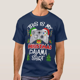 Camiseta Este é o meu vídeo de jogos do Pajama Santa Hat