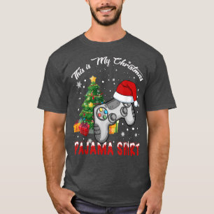 Camiseta Este é o meu vídeo de jogos do Pajama Santa Hat 