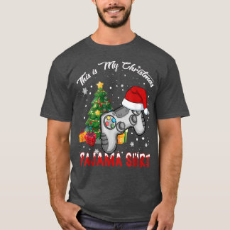 Camiseta Este é o meu vídeo de jogos do Pajama Santa Hat 