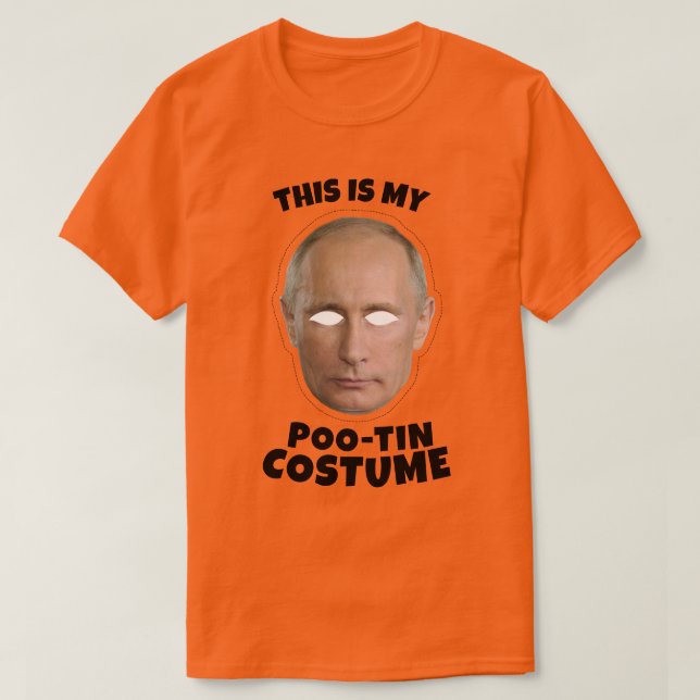 Camiseta Este é o meu Vladimir Putin Poo-tin Costume (Frente do Design)