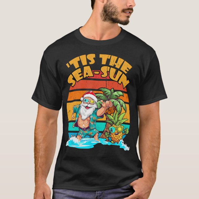 Camiseta Este É O Natal Da Época De Verão Da Praia Dos Papa (Frente)