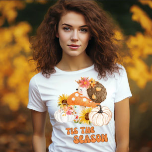Camiseta Este é o outono Floral de Abóbora de Queda da Esta