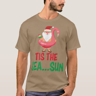 Camiseta Este é o Papai noel do Sol do Mar Flamingo Tube Co