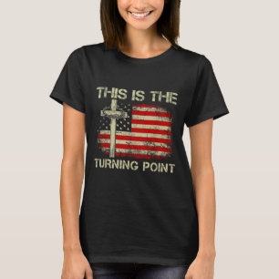 Camiseta Este É O Ponto de Mudança Fé Cruz Nós Bandeira Pat