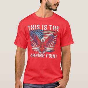 Camiseta Este é o Ponto de Virada Bandeira Americana Águia