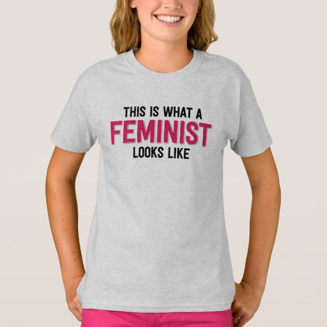 Camiseta Este é o que uma feminista olha como (Frente)