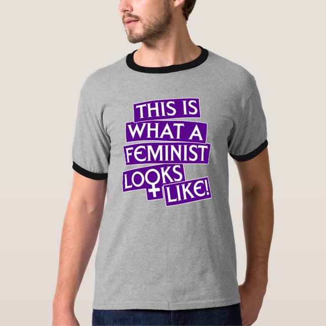 Camiseta Este é o que uma feminista olha como (Frente)