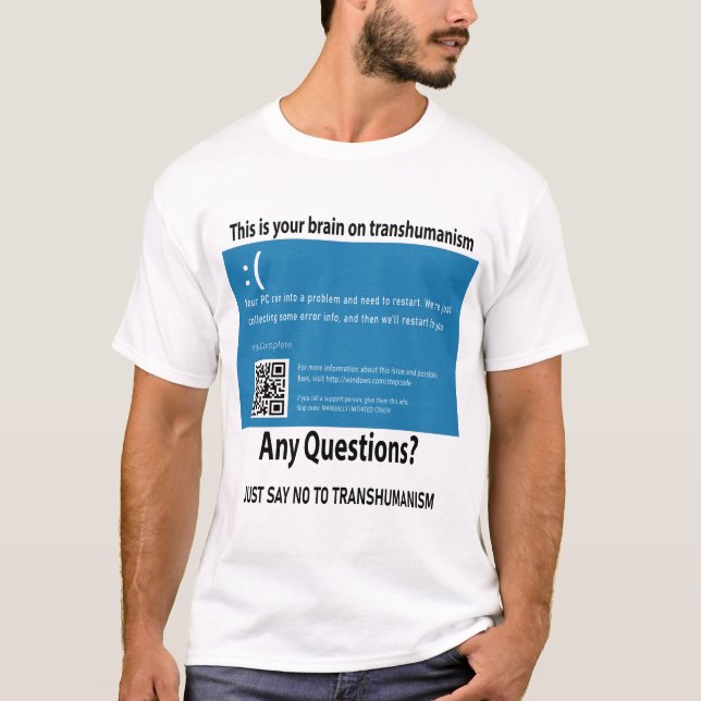 Camiseta Este é o seu cérebro no T-Shirt transhumanismo (Frente)