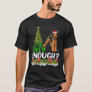 Camiseta Este É O Suficiente Papai noel Airedale Terrier C