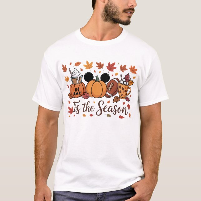 Camiseta Este É O T-Shir De Futebol De Pumpkin Coffee Fall  (Frente)