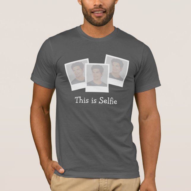 Camiseta Este é slogan do selfie adiciona seu próprio (Frente)