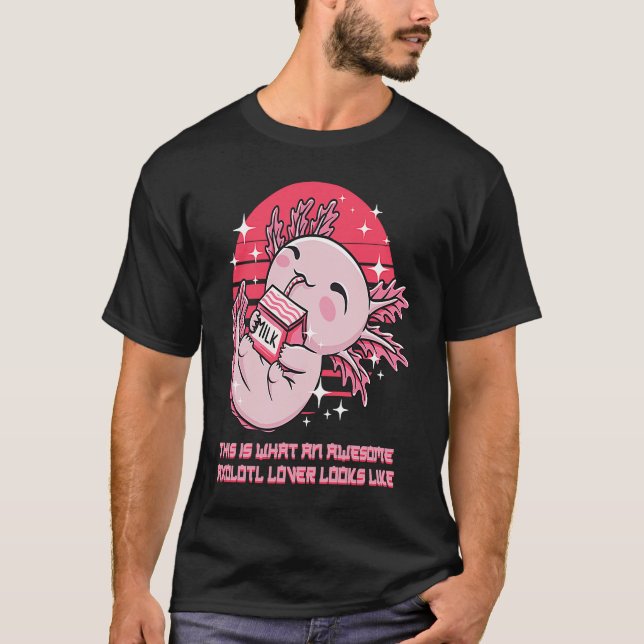 Camiseta Este é um Axolotl fantástico parece um animal meme (Frente)