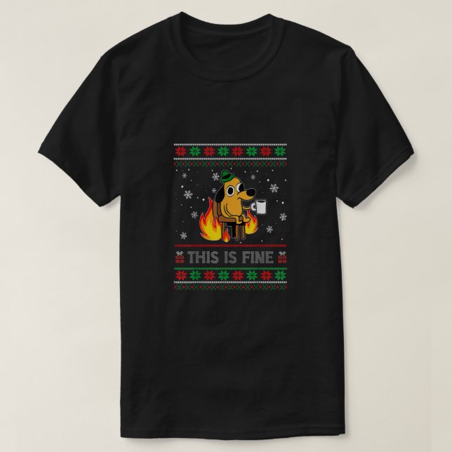 Camiseta Este É Um Bom Cachorro Memória Engraçada De Natal  (Frente do Design)