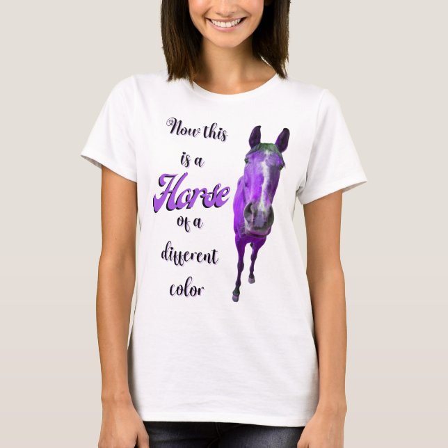Camiseta Este É Um Cavalo De Uma Púrpura De Cor Diferente (Frente)